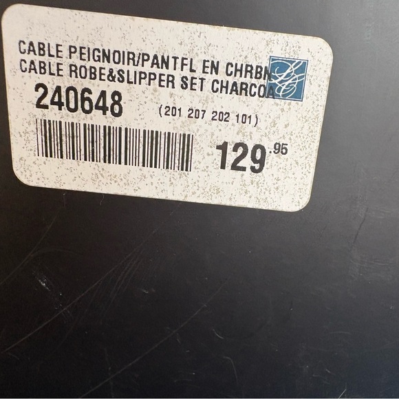 Cable Knit Robe and Slipper Set - Gift Box BNIB - Picture 3 of 3